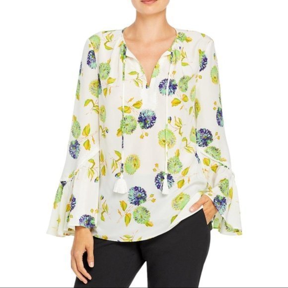 NWT Kobi Halperin | Tate Printed Silk Blouse - Picture 1 of 4